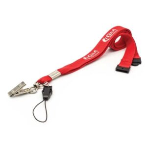 15mm Polyester Lanyard with Crocodile Hook, Safety Lock & Mobile Holder