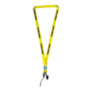 15mm Polyester Lanyard with Crocodile Hook & Mobile Holder