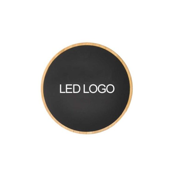 15W Eco Friendly Wireless Charging Pad with Light Up Logo & Type C Port By Zeon - Image 2