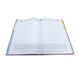 A4 Daily Diary with One side padded PVC – MAROON