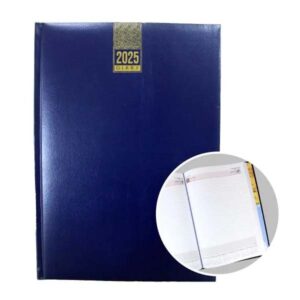 A4 Daily Diary with One side padded PVC – BLUE