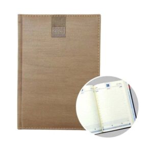 A5 Daily Diary with Brown Edge Stitching