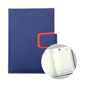 B5 Daily Diary with Blue Edge with Red Magnetic Flap