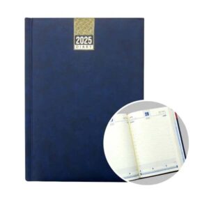 B5 Daily Diary with One side padded soft touch PVC – BLUE