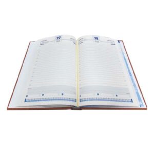 B5 Daily Diary with One side padded soft touch PVC – BLUE