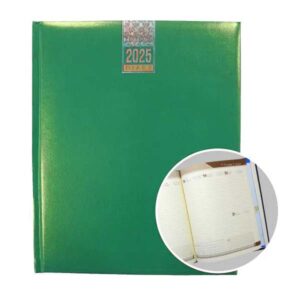 Executive Weekly Diary  with One side padded PVC – 10 x 8 inch – GREEN