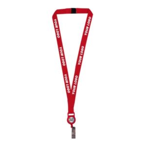 20mm Polyester Lanyard with Reel Badge and Safety lock