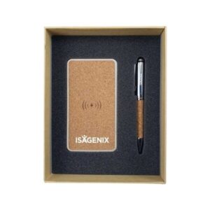 Cork Gift Set with Powerbank & Pen