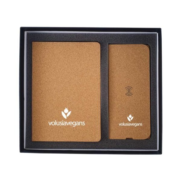 2in1 gifts set GS 21 06 printed Cork Gift Set with A5 Notebook & Wireless Mousepad - Image 2