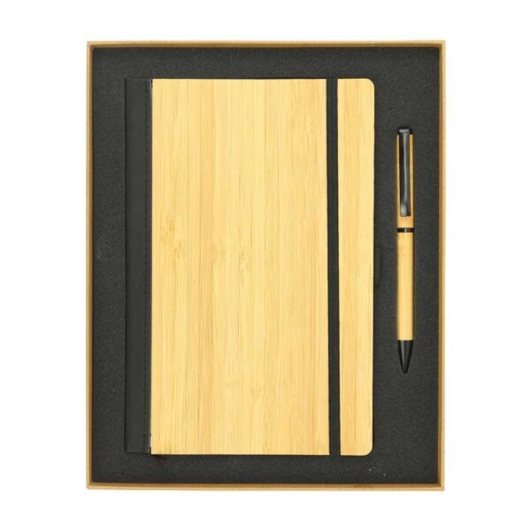 2in1 gifts set GS 21 10 main Bamboo Notebook and Pen Gift Set with Window