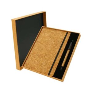Cork Material Notebook and Pen Gift Set