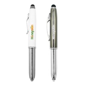 3-in-1 Metal Pen with Stylus & Light