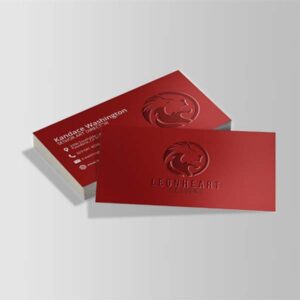 3D Embossed with Spot UV Business Cards