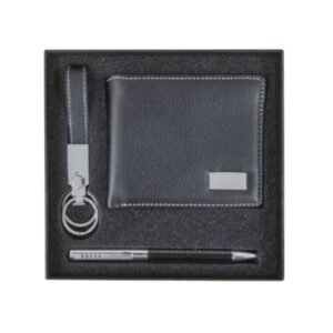 Promotional Leather Wallet & Keychain Gift Set