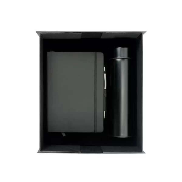 3in1 gifts set GS 31 03 BLK PU Notebook & Metal Pen Gift Set with Temperature Display Bottle - Image 4