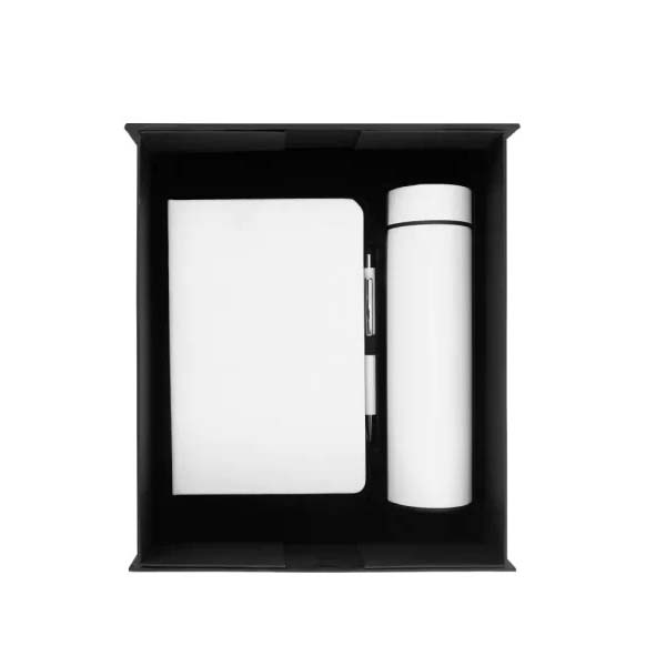 3in1 gifts set GS 31 03 WHT PU Notebook & Metal Pen Gift Set with Temperature Display Bottle - Image 5