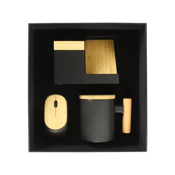 3in1 gifts set GS 31 09 main Bamboo Gift Set with Wireless Charger, Mouse & Mug