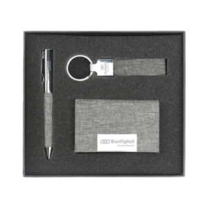 Promotional Gift Set with RPET Business Card Holder & Metal Pen