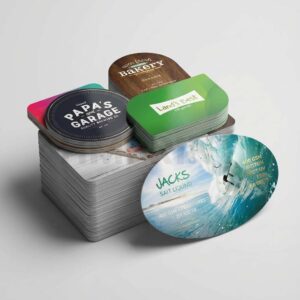 400 GSM Spot UV Matt Laminated Custom Die-Cut Business Card