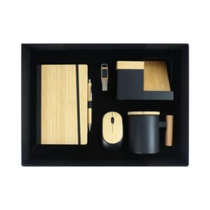 Bamboo Gift Set with Wireless Charger and Tech