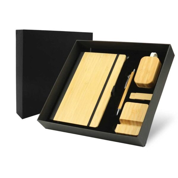 5in1 gifts set GS 51 12 Eco Bamboo Tech Gift Set - Image 3