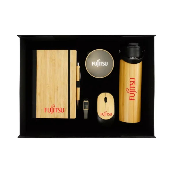 6in1 gifts set GS 61 02 printed Bamboo Promotional Gift Set with Eco-Friendly Products - Image 2