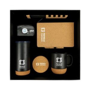 Eco-Friendly Cork Gift Set with Sustainable Office & Travel Accessories