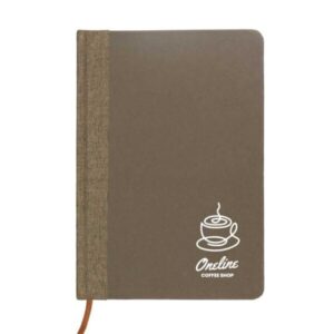 A5 Coffee Material Notebooks | 96 sheets & Page Marker