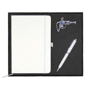 A5 Size PU Notebook White, Metal Ball Pen with Stylus & Omani Khanjar USB Drive