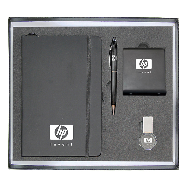 a5 notebook desktop cell phone stand usb flash drive gift set GS 41 28 1 A5 Notebook, Desktop Cell Phone Stand, Metal Pen with Stylus & Crystal Metal USB Flash Drive Gift Set