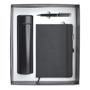 A5 Notebook, Metal Pen & Stainless Steel Drinkware Gift Set