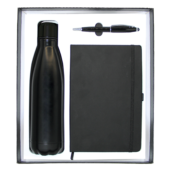 a5 notebook stainless steel water bottle metal pen stylus gift set GS 31 32 1 A5 Notebook, Stainless Steel Water Bottle & Metal Pen with Stylus Gift Set