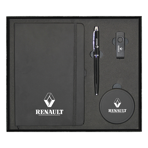 a5 pu notebook black fast pen metal usb flash drive gift set GS 41 31 2 A5 PU Notebook Black, Fast Wireless Charging Technology, Metal Ball Pen & Metal USB Flash Drive Gift Set - Image 2