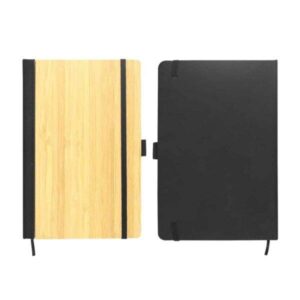 A5 size Bamboo Notebooks with Pen Loop & Page Marker