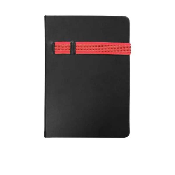 a5 size notebooks with pen and mobile holder MB 05 BKK red A5 size Notebooks with Pen and Mobile Holder - Image 5