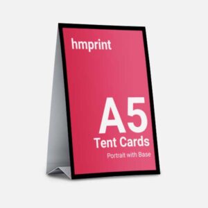 A5 Tent Cards – Portrait with Base