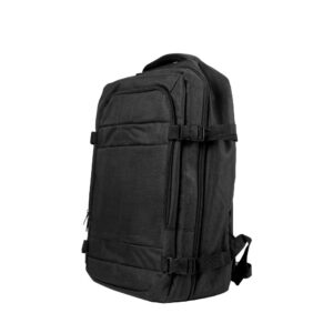 Black Polyester Travel Backpack