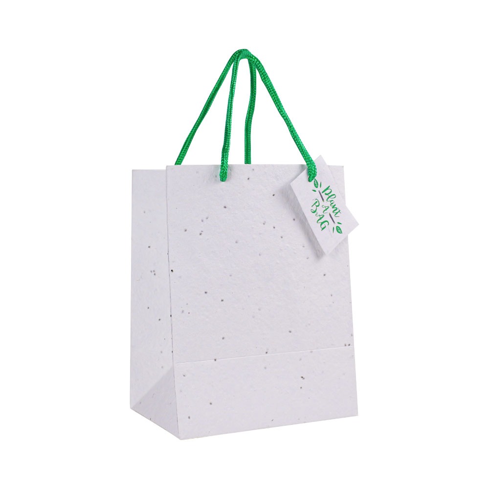 bg pbag 01 a5 plantable seed paper shopping bag marigold 300gsm 1 A5 Plantable Seed Paper Shopping Bag (Marigold, 300 gsm)