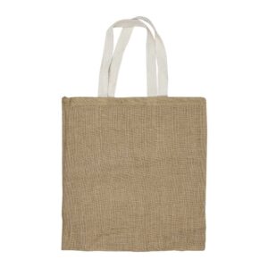 Vertical Jute & Cotton Bag with Cotton Handle