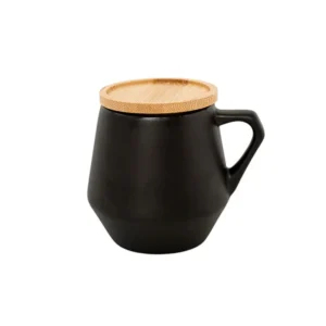 BIONIX – Matte Ceramic Mug with Bamboo Lid and Coaster (300ml)