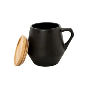 BIONIX – Matte Ceramic Mug with Bamboo Lid and Coaster (300ml)