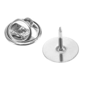 Silver Butterfly Clutch for Badges 18 mm