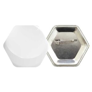 Hexagon Button Badge 65 x 60 mm