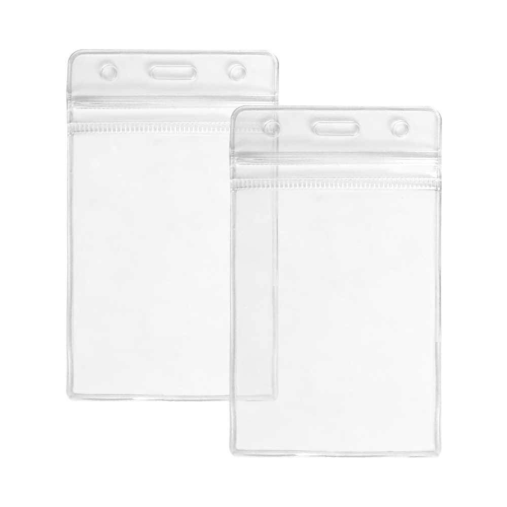 bl idh 01 vertical clear id card holder resealable zip main Vertical Clear ID Card Holder with Resealable Zip (69 x 115 mm)