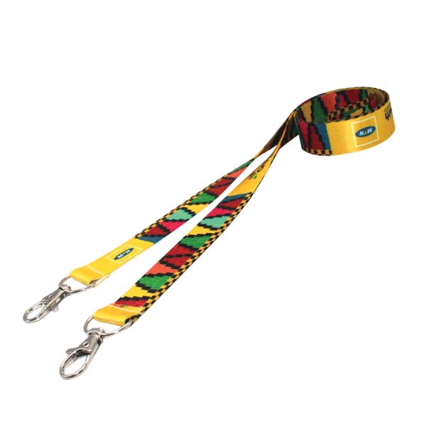 bl lny 03 custom double hook lanyards polyester full color main Custom Double Hook Lanyards (Full Color Polyester)