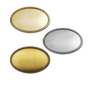 Oval Rope Metal Badge 37 x 26 mm