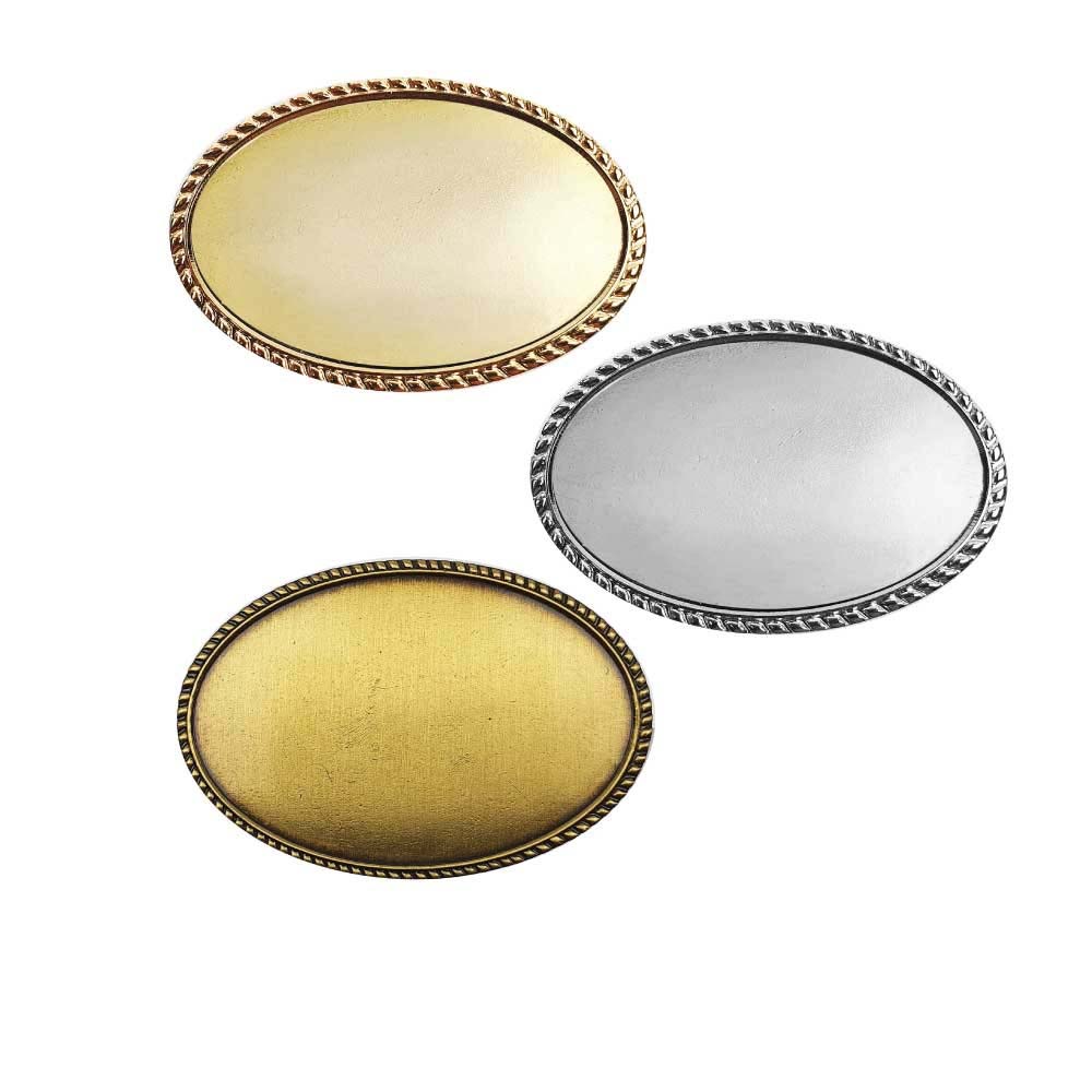 bl mb 04 oval rope metal badge 47x31mm main Oval Rope Metal Badge 47 x 31 mm