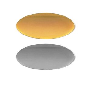 Flat Oval Metal Badge 35 x 15 mm