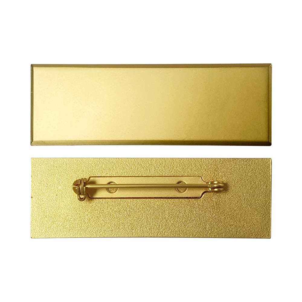 bl nb 20 brass name badge safety pin main Brass Name Badge with Safety Pin 60 x 20 mm
