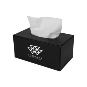 Black Leather Tissue Box